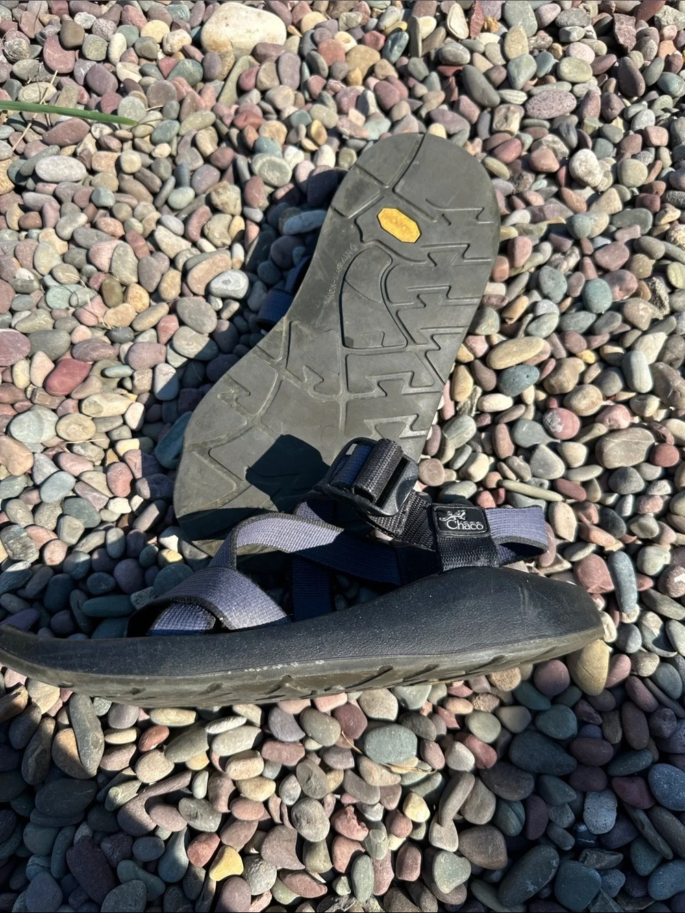 Chaco Men's Black and Gray Adjustable Strap Sandals
